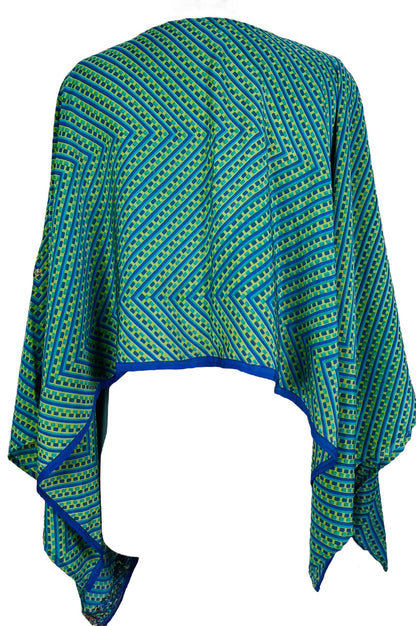 PRC6571B Poncho capelet en pure soie Avatar