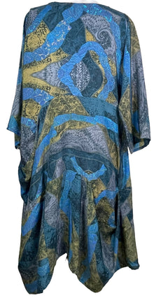 PRC7838 Robe Tunique Longue Sculpturale en Soie Pure Avatar