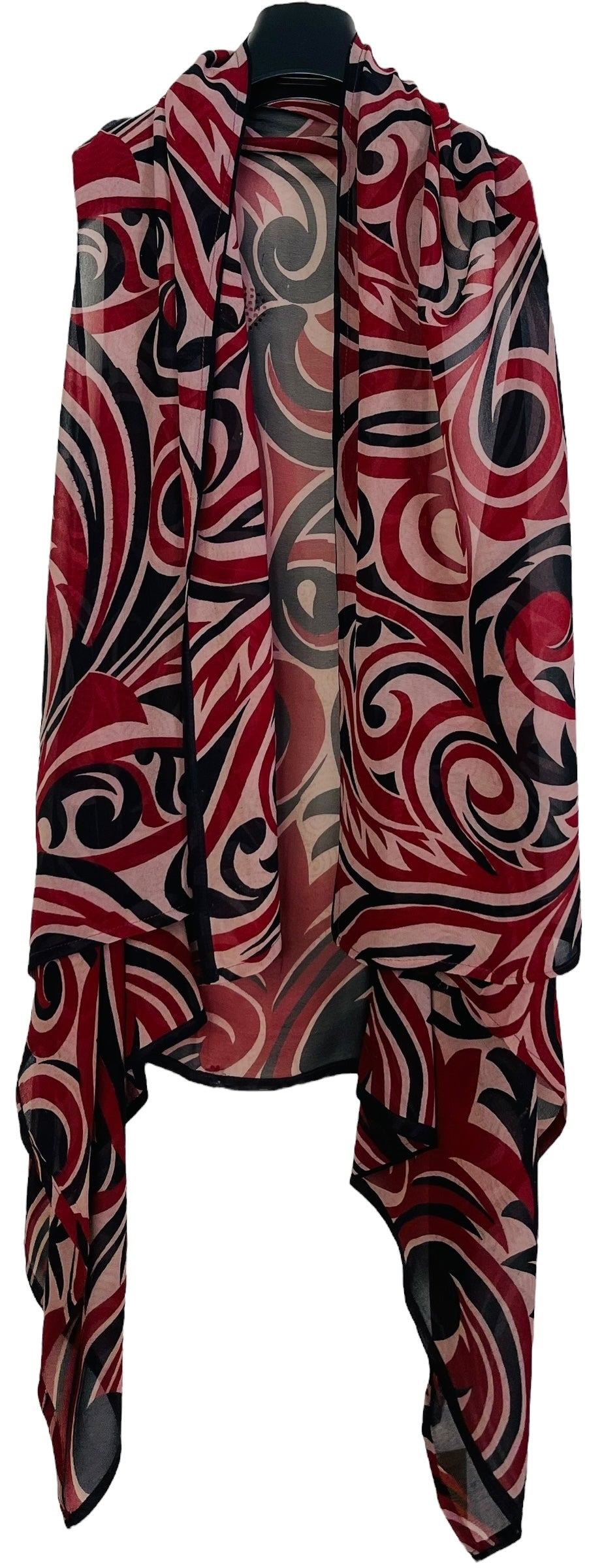 VENDU PRG6757 Gilet polyvalent en pure soie transparente Wabi Sabi