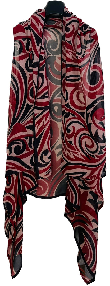 VENDU PRG6757 Gilet polyvalent en pure soie transparente Wabi Sabi