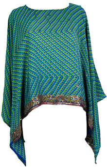 PRC6571B Poncho capelet en pure soie Avatar
