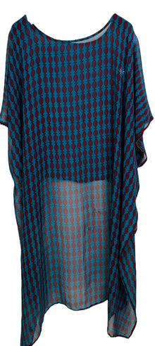 PRG7494 Top Pur Soie Transparente Coupe Asymétrique Avatar