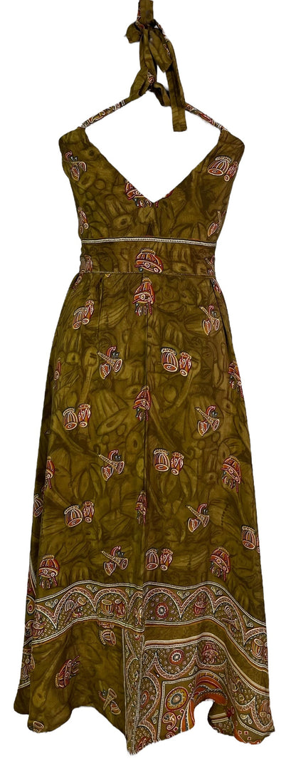 PRC7252 Avatar Pure Silk Maxi Dress with Belt