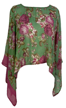 PRG7347 Poncho Capelet en Pure Soie Transparente Avatar