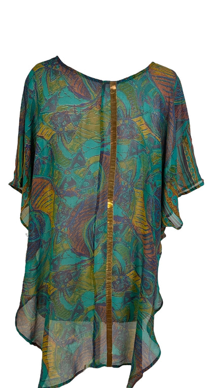 PRG7259 Top effet cascade en pure soie Sheer Avatar