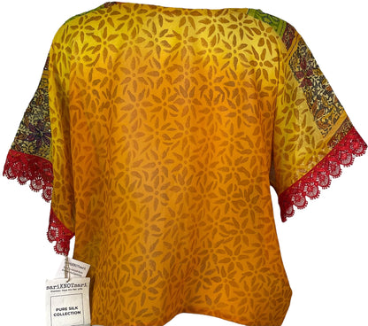 PRG6806 Haut coupe droite en pure soie Sheer Avatar