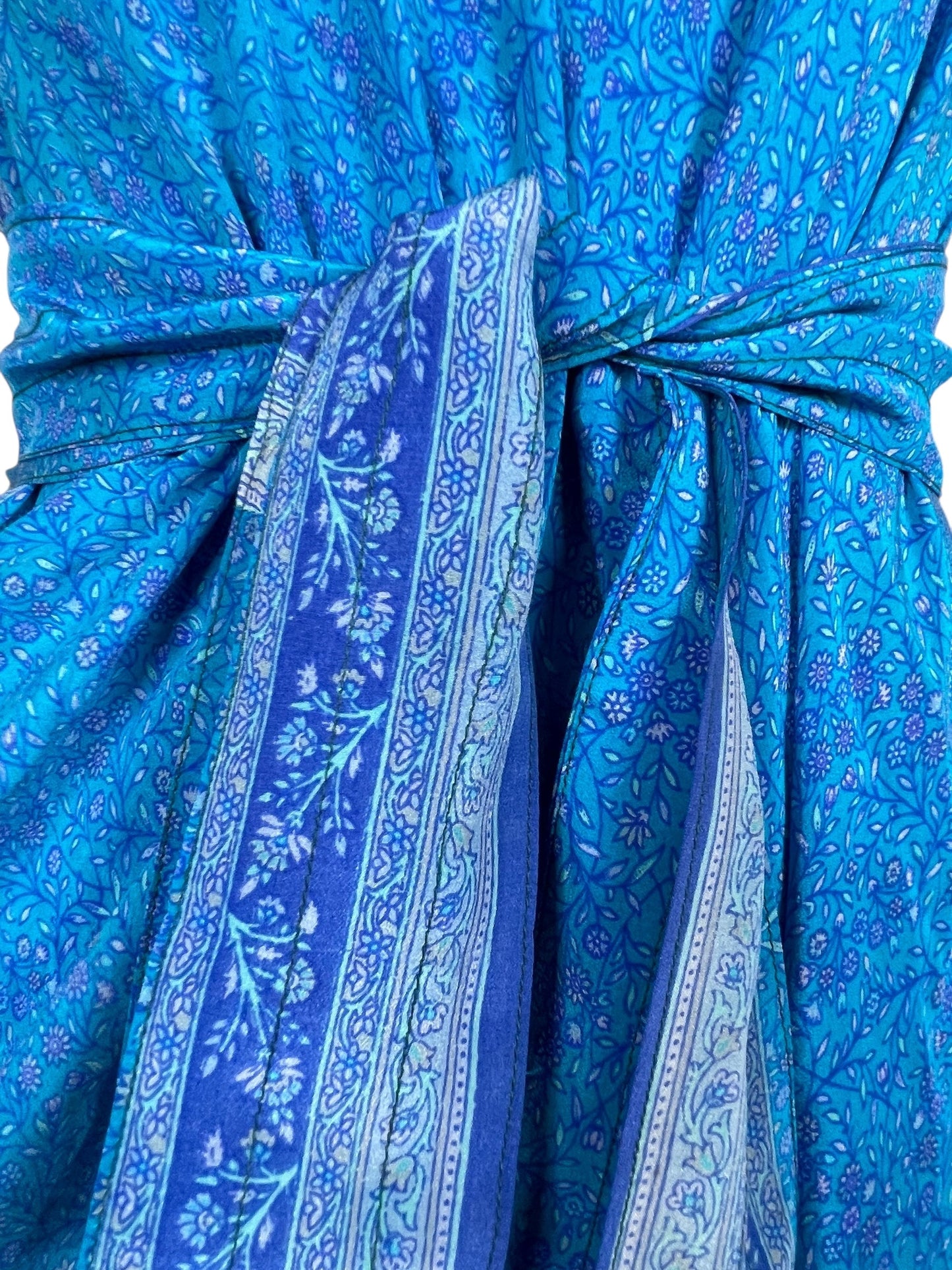 LADY LUCK PRC7672 Avatar Pure Silk Maxi Dress with Belt