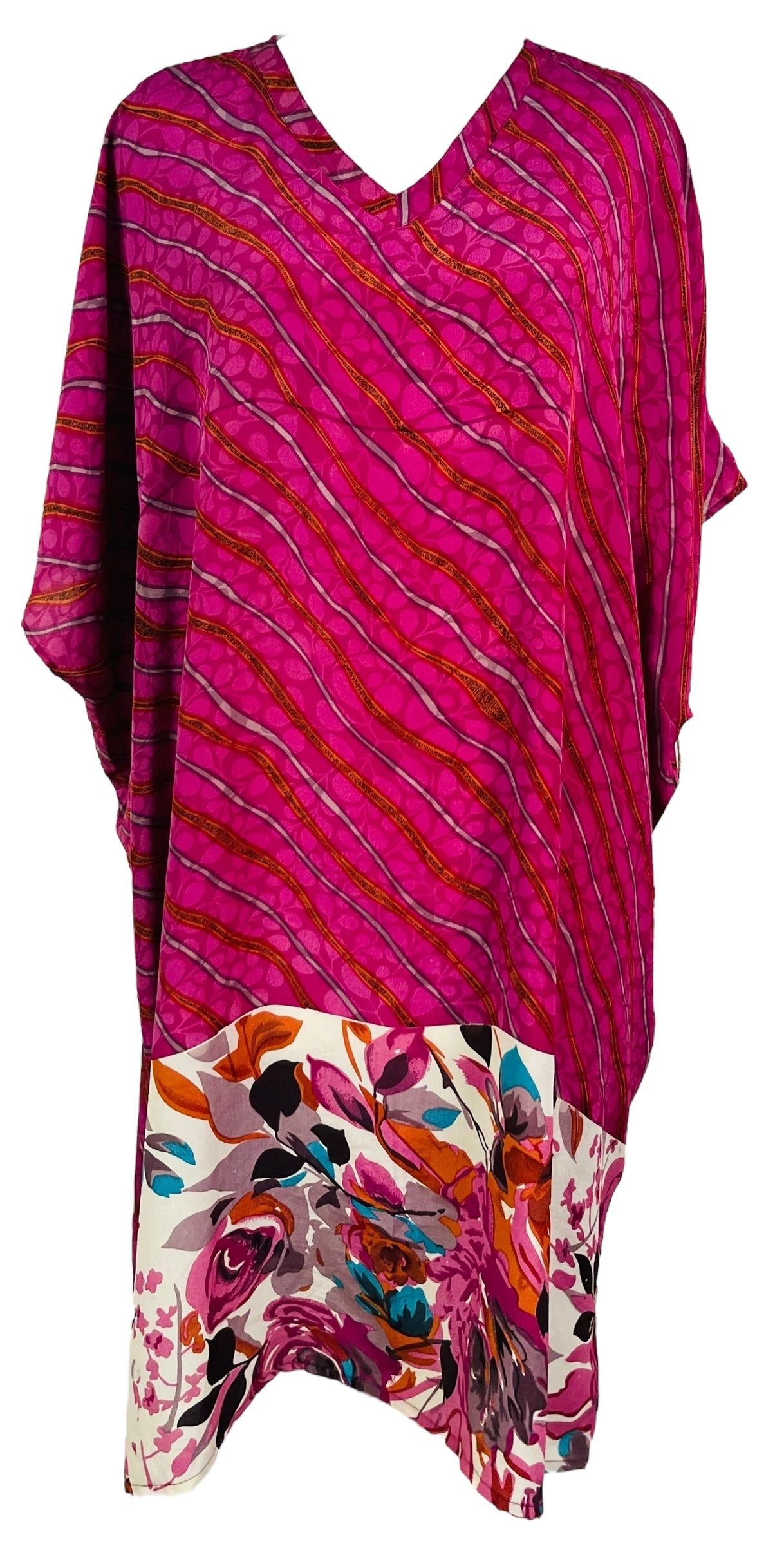PRC7292 Avatar Pure Silk Midi Length Kaftan		QA