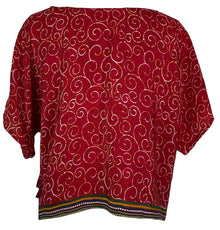 PRC5694 Haut coupe droite Avatar en pure soie