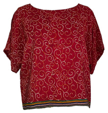 PRC5694 Haut coupe droite Avatar en pure soie