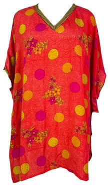 Tunique courte en pure soie style caftan PRC7466 avec fentes