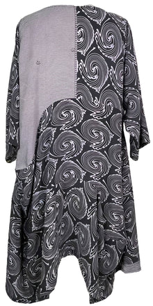 Robe longue tunique sculpturale en pure soie PRC7816 Avatar