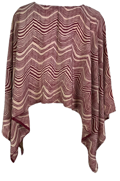 PRC6701 Avatar Poncho Capelet en Soie Pure