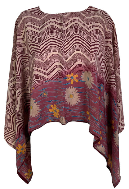 PRC6701 Avatar Poncho Capelet en Soie Pure