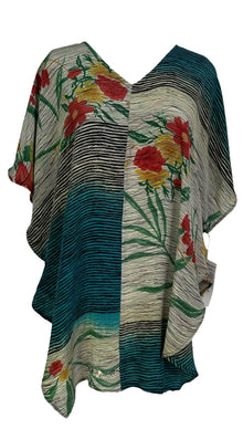 PRC7278 Haut Avatar en pure soie à col bénitier
