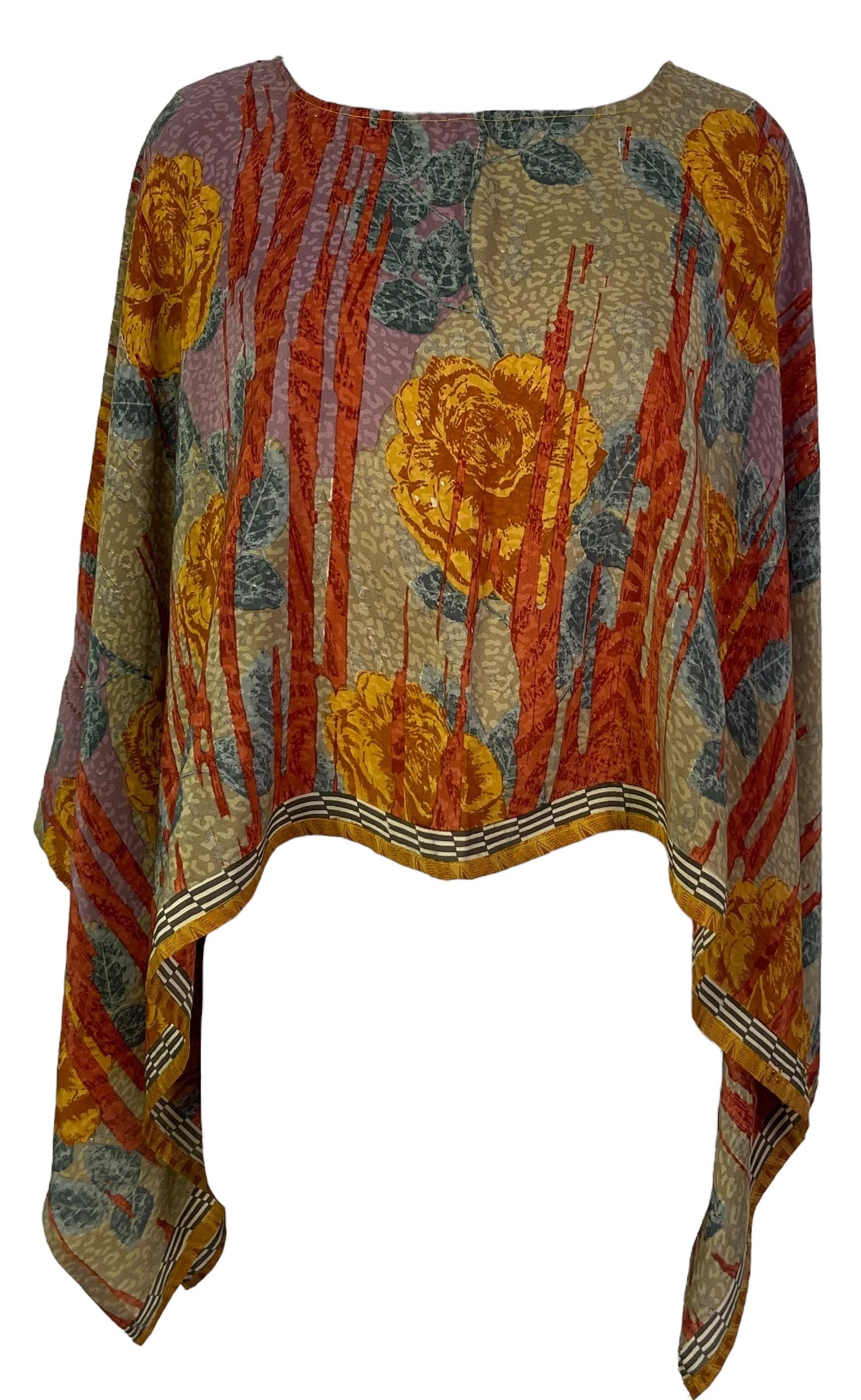 PRC6702 Poncho Capelet en pure soie Avatar