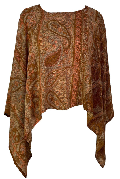 PRC6720 Poncho Capelet en Soie Pure Avatar