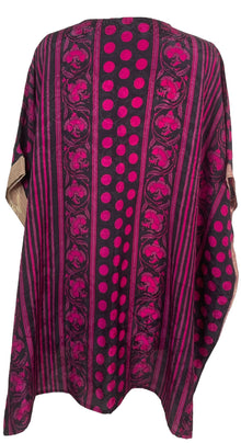 PRC7504 Tunique courte caftan Avatar en pure soie avec fentes