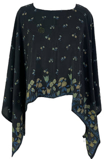 PRC6922 Poncho Capelet Avatar en pure soie