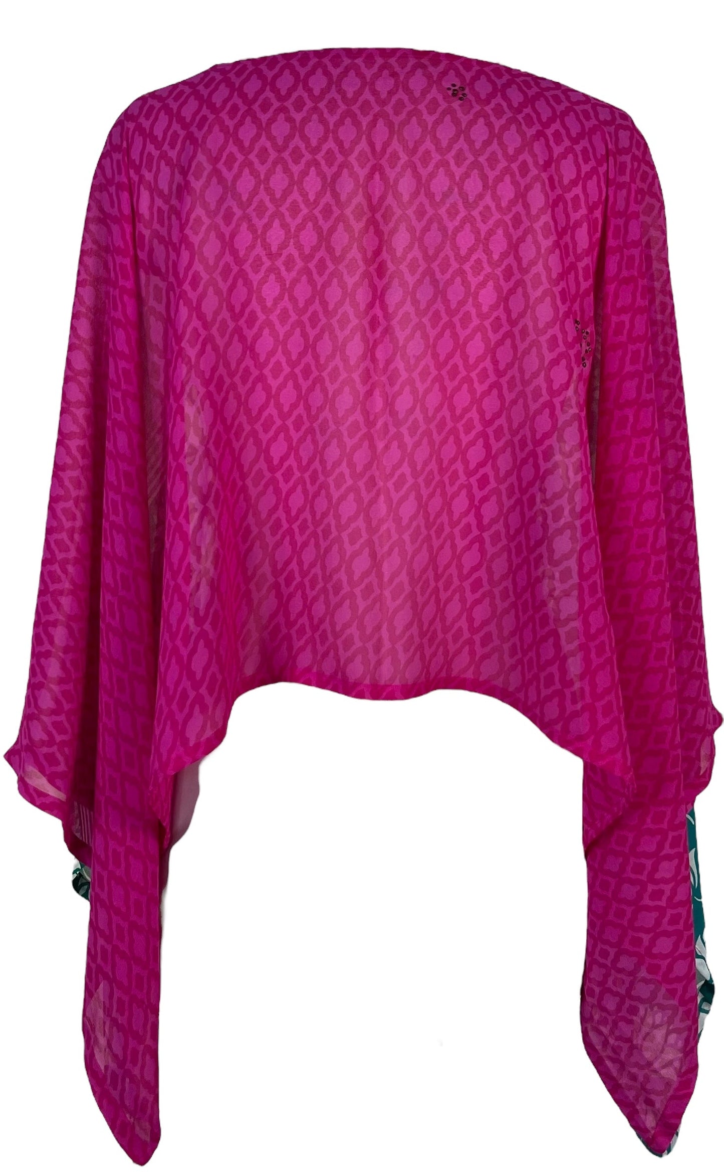 PRG7349 Haut Kimono à Manches Courtes en Soie Pure Sheer Avatar