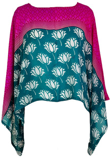 PRG7349 Haut Kimono à Manches Courtes en Soie Pure Sheer Avatar