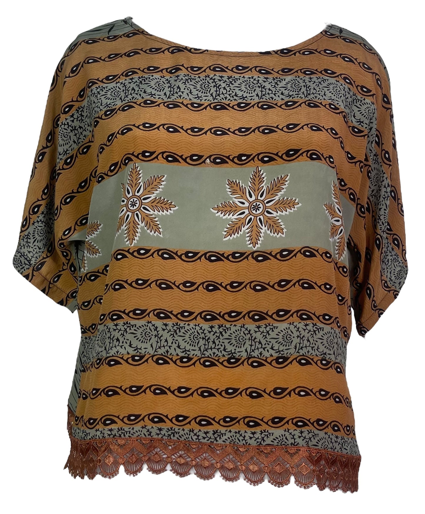 PRC5383 Avatar Pure Silk Side Slit Top