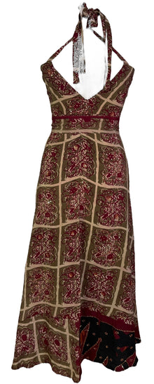 PRC7229 Robe longue en pure soie Avatar avec ceinture