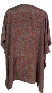 Tunique courte PRC7702 Kaftan en pure soie avec fentes