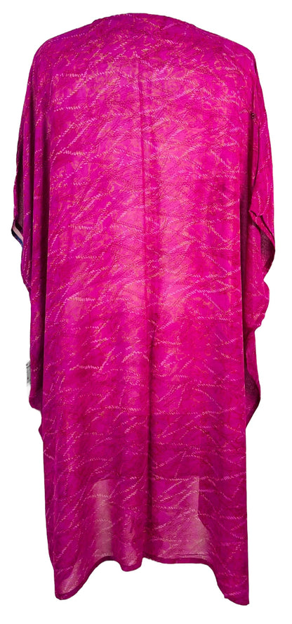PRG7475 Sheer Avatar Pure Silk Midi Length Kaftan