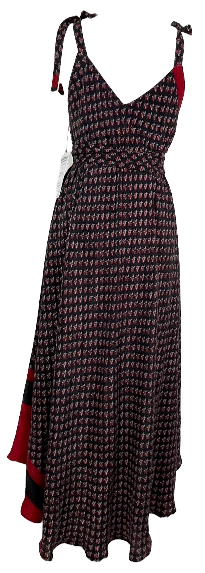 PRC7842 Robe longue en pure soie Avatar avec ceinture