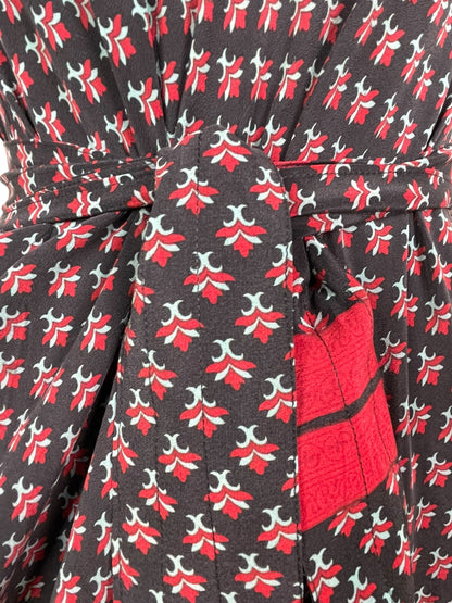 PRC7842 Robe longue en pure soie Avatar avec ceinture