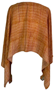 PRC7303 Poncho-capelette Avatar en pure soie