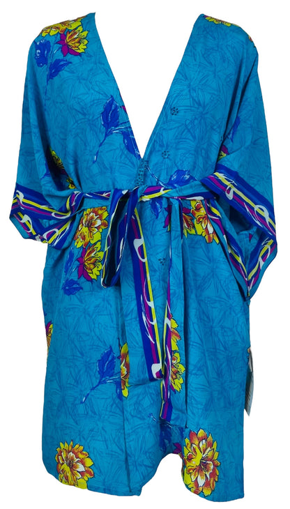 PRC7512 Avatar Pure Silk Kimono-Sleeved Jacket with Belt