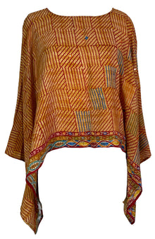PRC7303 Poncho-capelette Avatar en pure soie