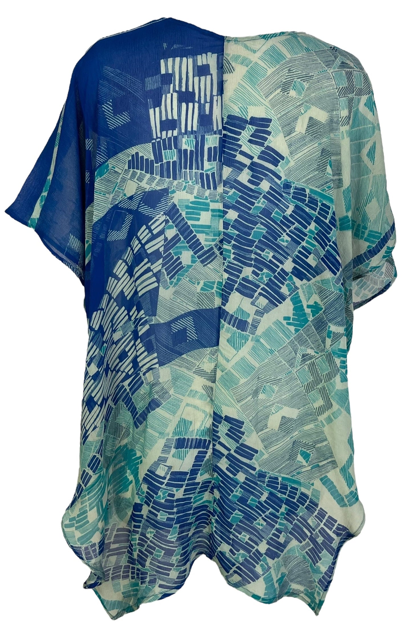 PRG7102 Haut Cascade en Pure Soie Transparente Avatar