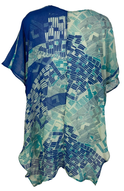 PRG7102 Haut Cascade en Pure Soie Transparente Avatar