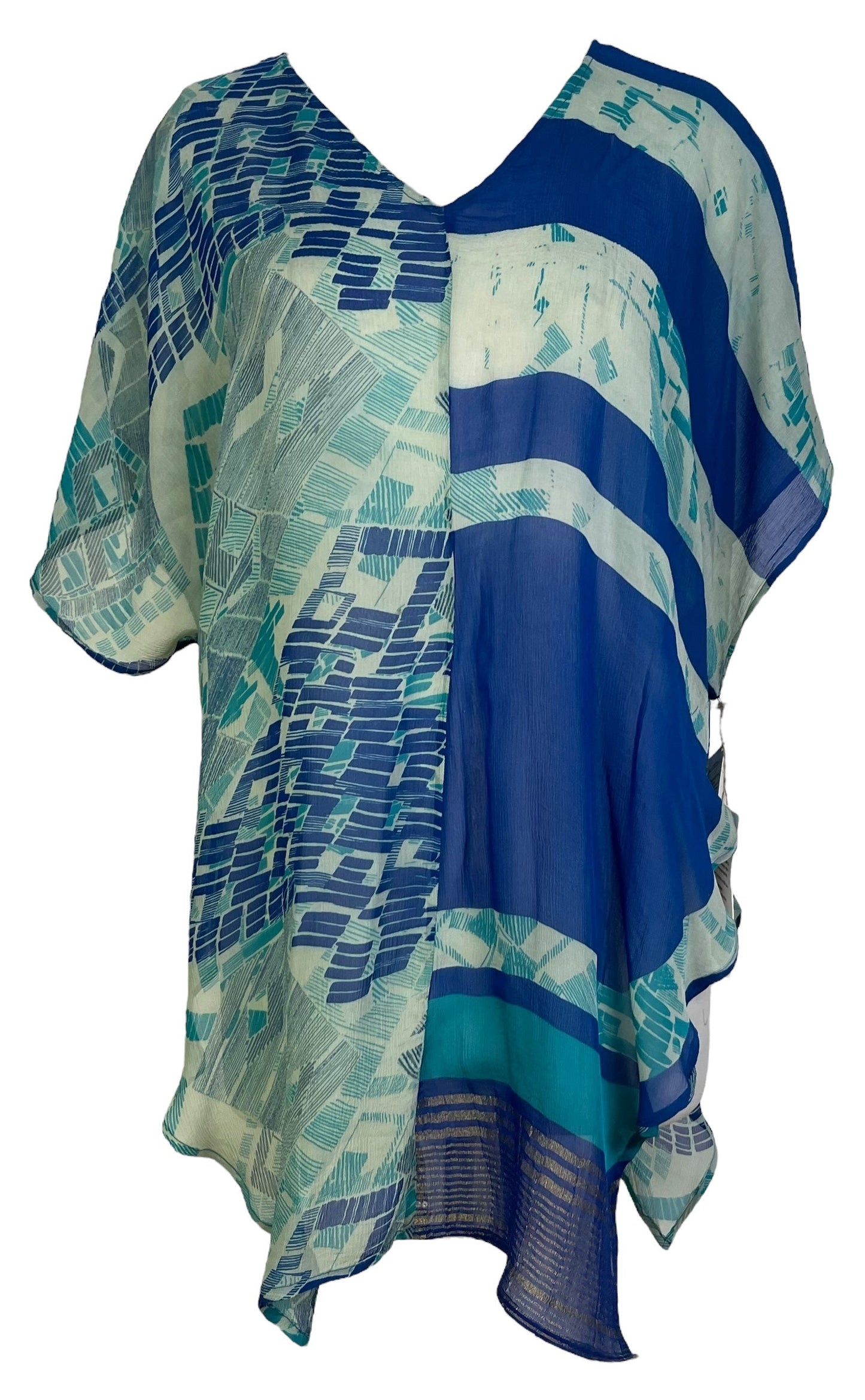 PRG7102 Haut Cascade en Pure Soie Transparente Avatar