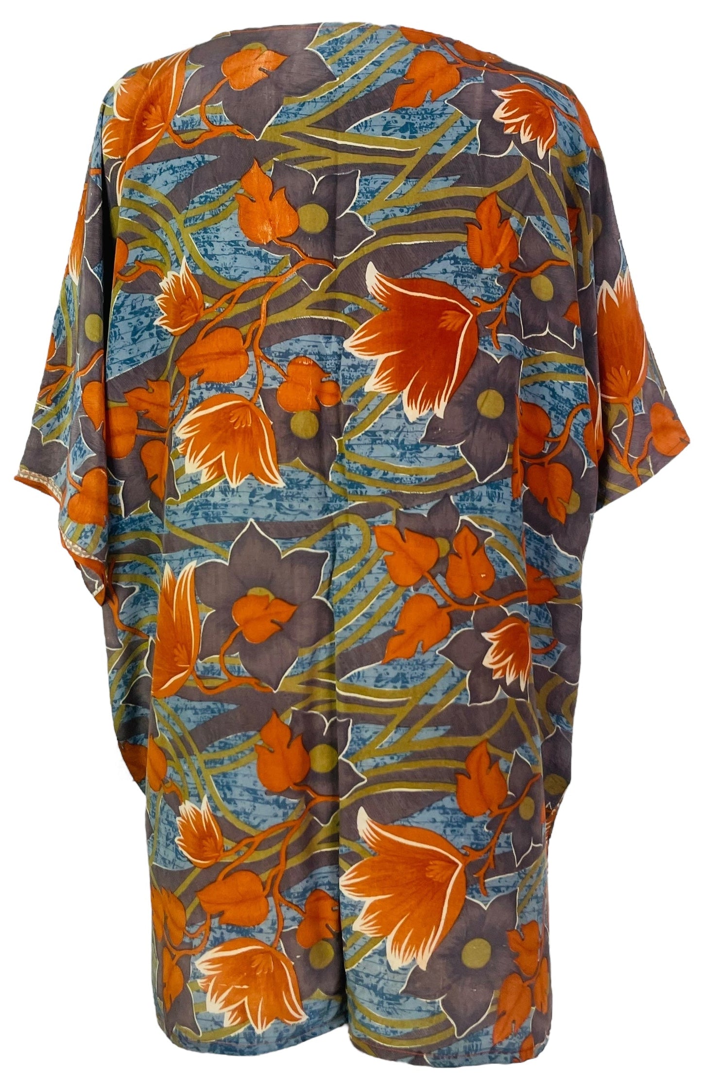 PRC7520 Veste à manches kimono en pure soie Avatar avec ceinture
