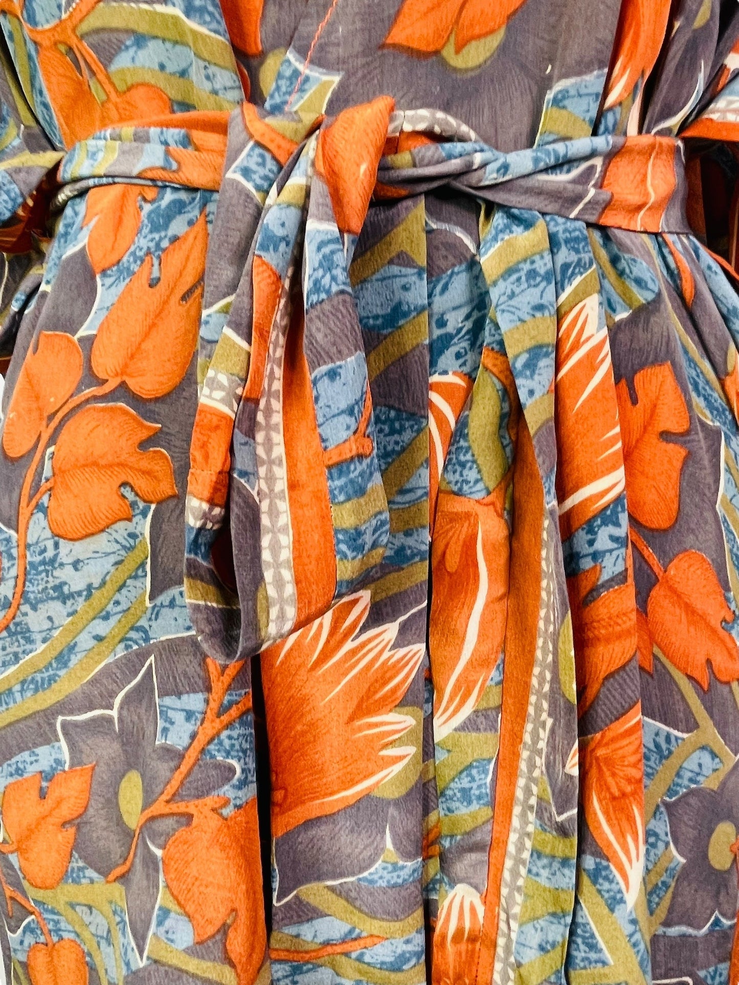 PRC7520 Veste à manches kimono en pure soie Avatar avec ceinture