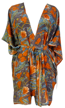 PRC7520 Veste à manches kimono en pure soie Avatar avec ceinture
