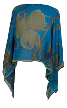 PRG7353 Poncho capelette en pure soie Sheer Avatar