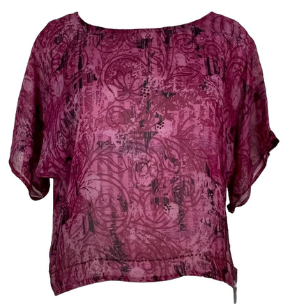 Haut ample en pure soie Sheer Avatar PRG5501