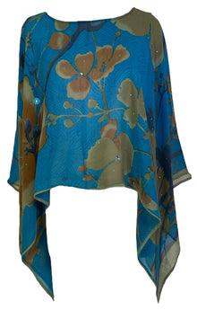 PRG7353 Poncho capelette en pure soie Sheer Avatar