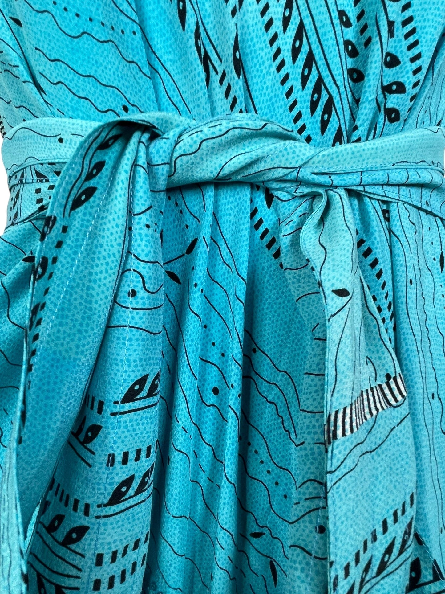 PRC7670 Robe longue en pure soie Avatar avec ceinture