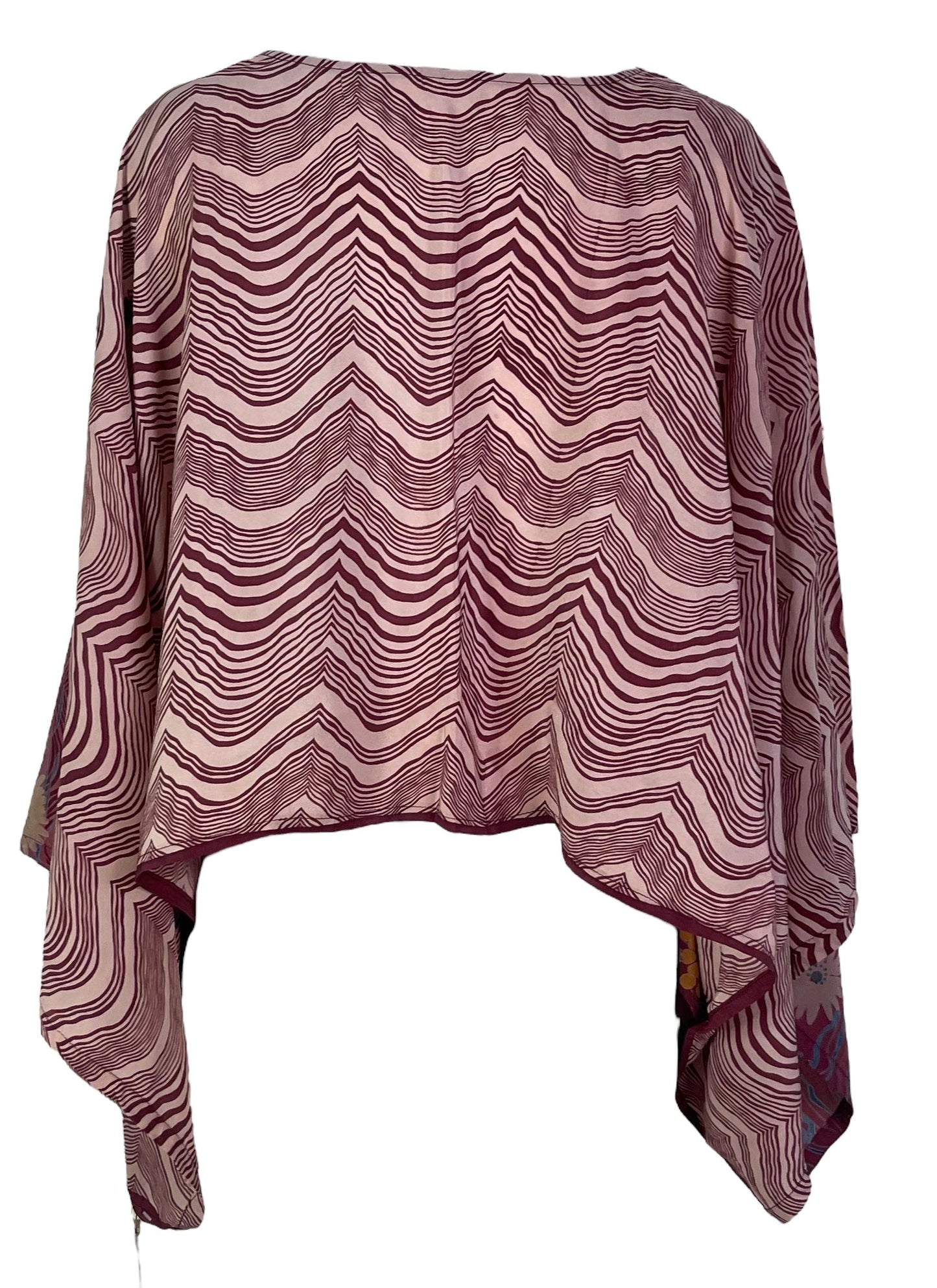LADY LUCK PRC6701 Avatar Pure Silk Kimono-Sleeved Top