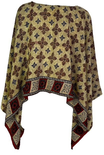 PRC7028 Poncho Capelet en Soie Pure Avatar