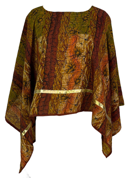 PRC6861 Poncho-capelet en pure soie Avatar