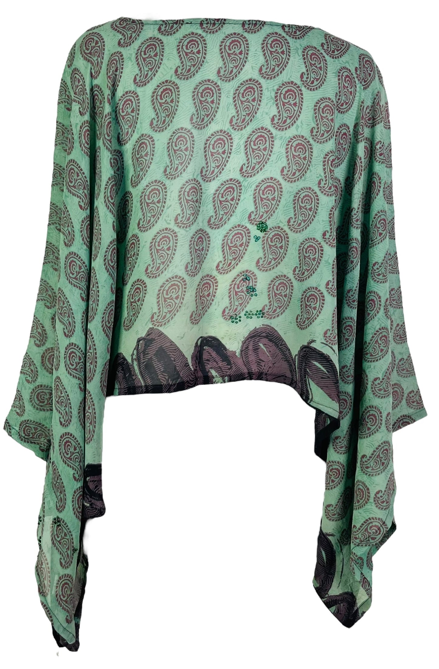 PRG7329 Top ample en pure soie à manches kimono Avatar