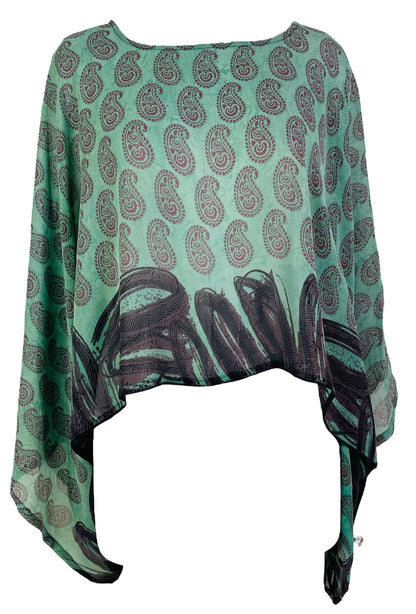 PRG7329 Top ample en pure soie à manches kimono Avatar