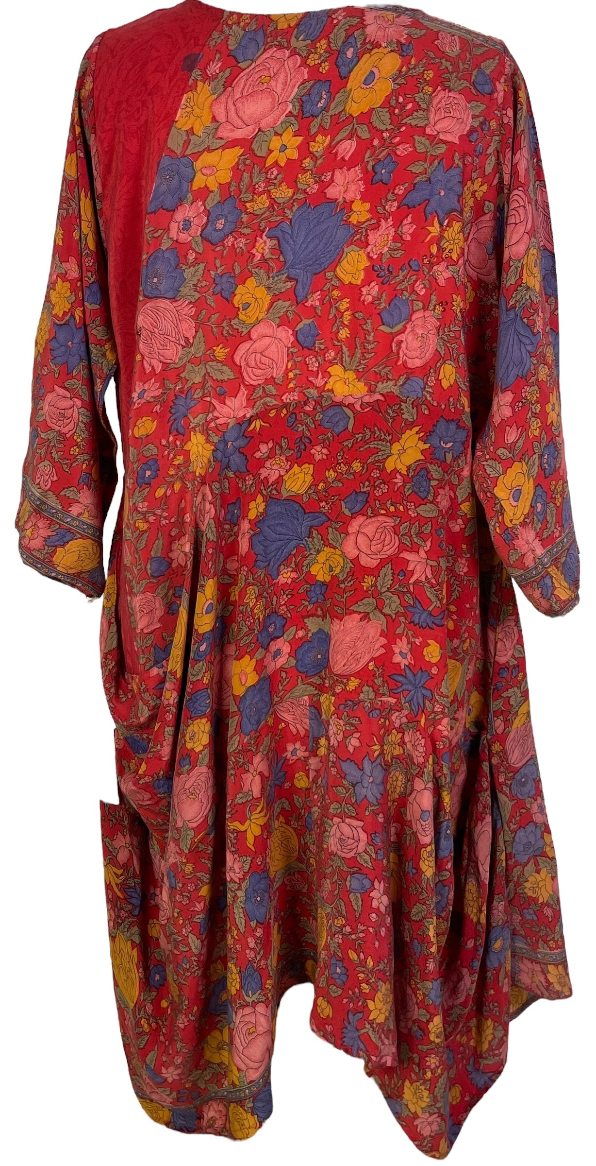 PRC7164 Robe Tunique Longue Sculpturale en Pure Soie Avatar